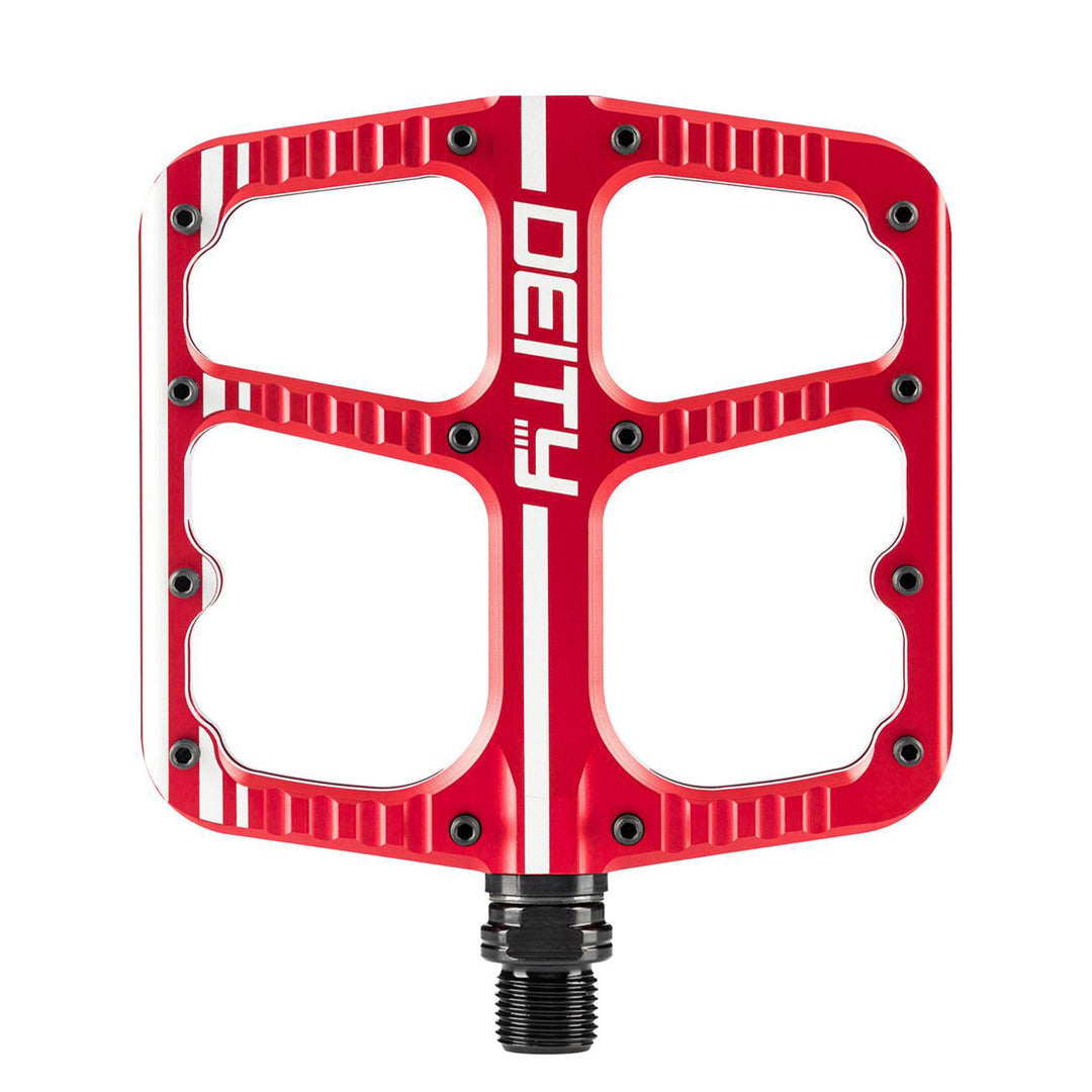Deity Flat Trak Mountain Bike Pedals Red