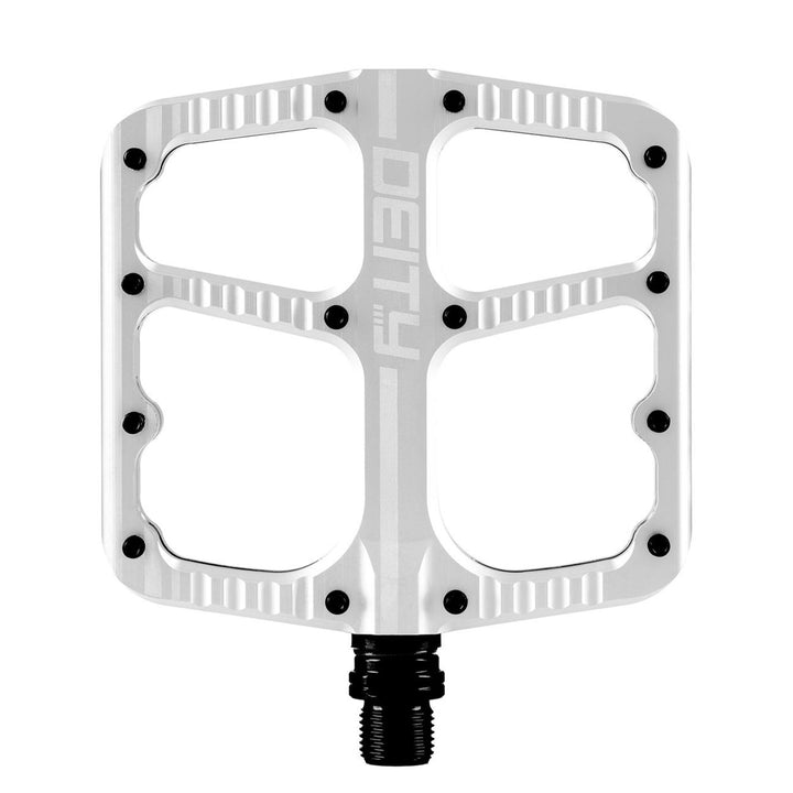 Deity Flat Trak Mountain Bike Pedals Silver
