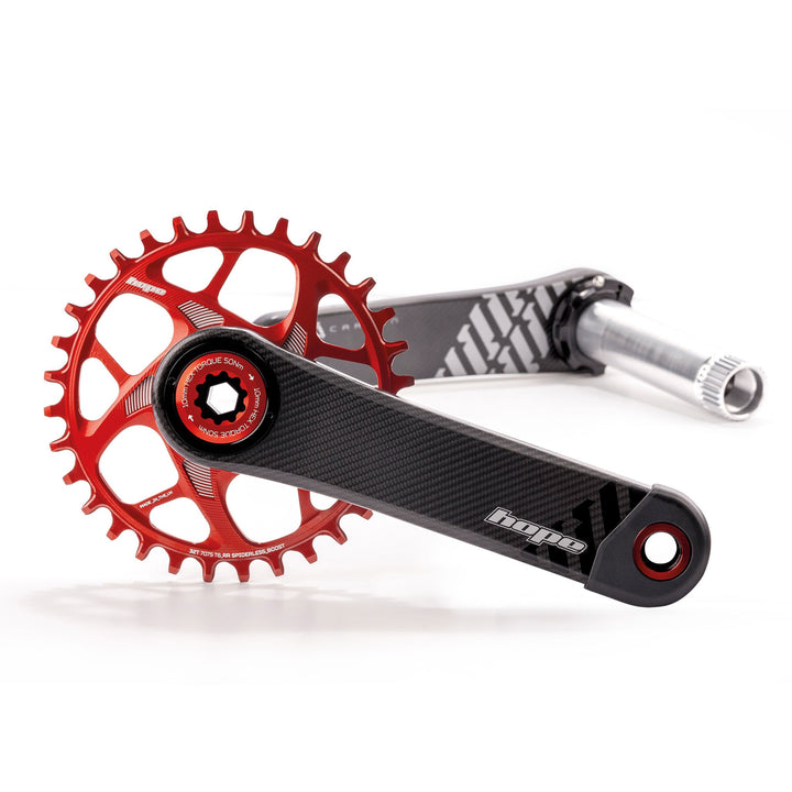 Hope Carbon Cranks Red