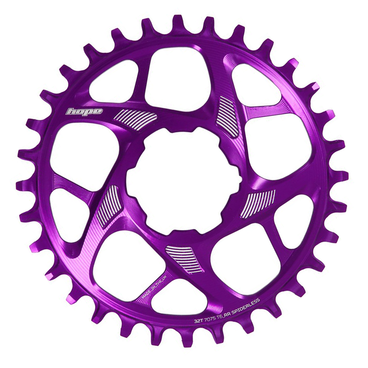 Hope R22 Spiderless Standard Retainer Ring Direct Mount Mountainbike Chainring  Purple