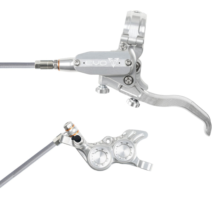 Hope EVO GR4 Mountain Bike Disc Brake with Braided Hose Silver/Silver Left
