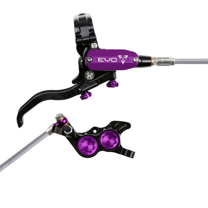 Hope EVO GR4 Mountain Bike Disc Brake with Braided Hose Black/Purple Right