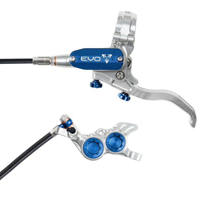Hope EVO GR4 Mountain Bike Disc Brake Silver/Blue Left