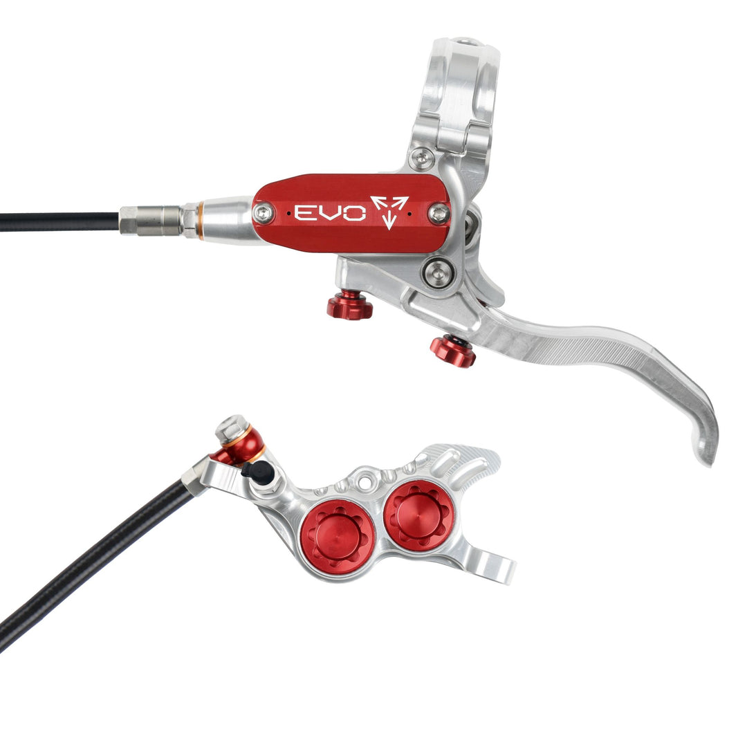 Hope EVO GR4 Mountain Bike Disc Brake Silver/Red Left