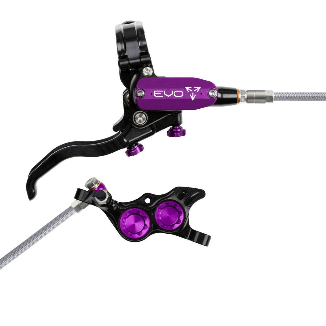 Hope EVO TR4 Mountain Bike Disc Brake with Braided Hose Black/Purple Right