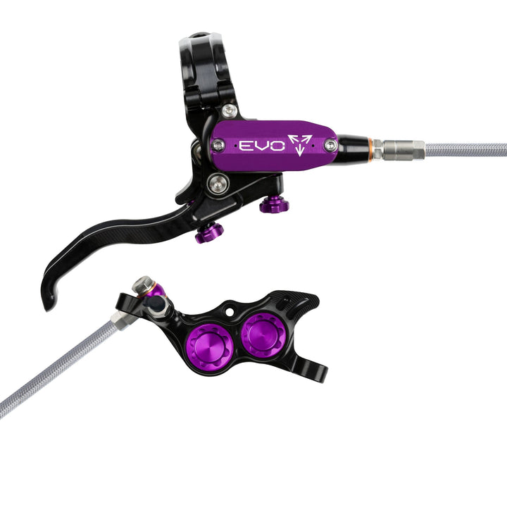 Hope EVO TR4 Mountain Bike Disc Brake with Braided Hose Black/Purple Right