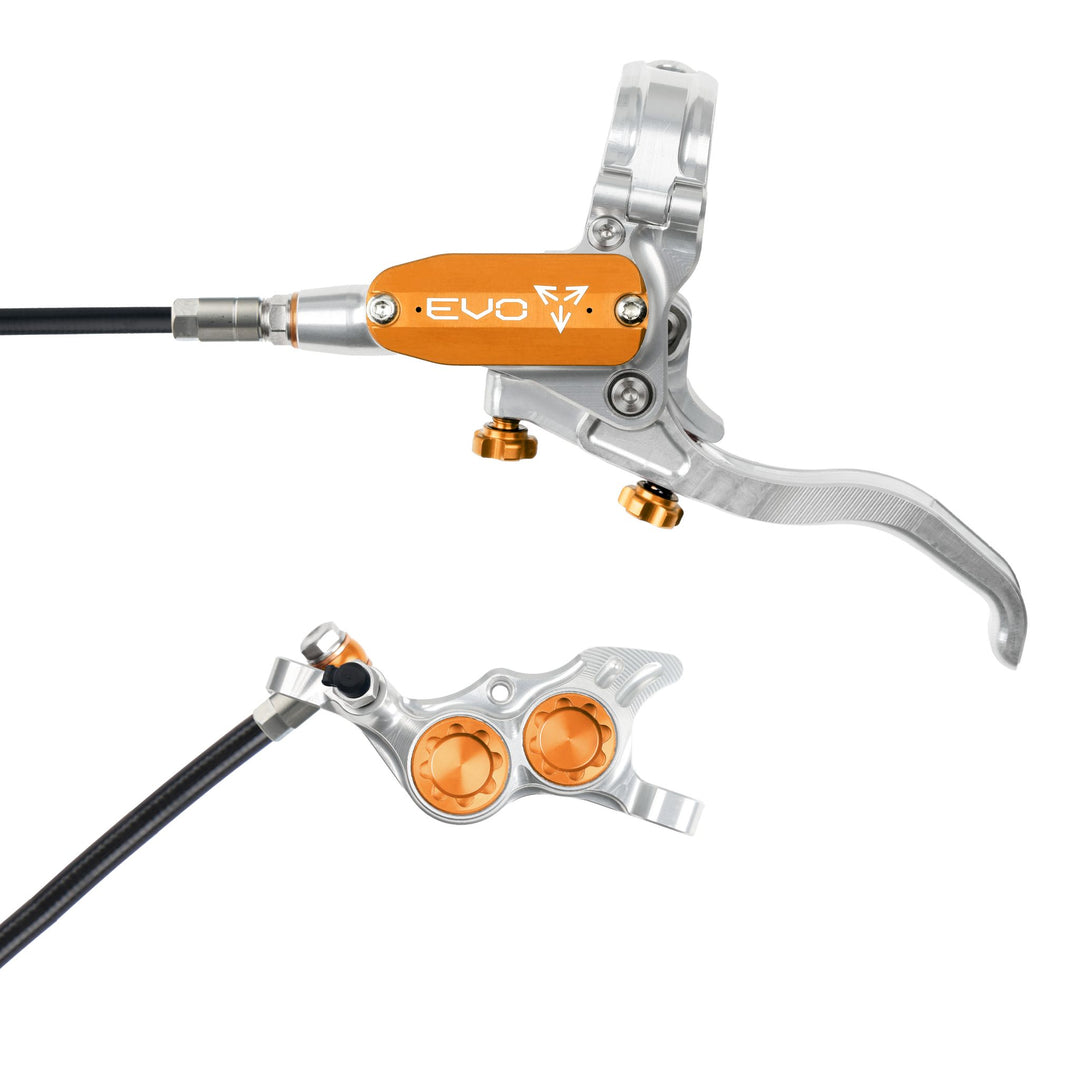 Hope EVO TR4 Mountain Bike Disc Brake Silver/Orange Left