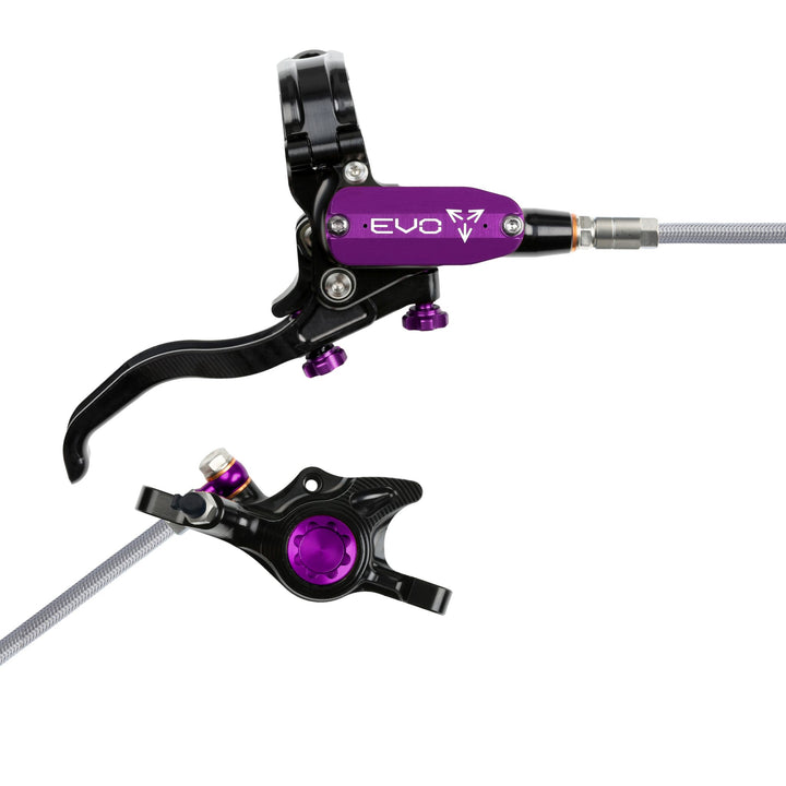 Hope EVO X2 Mountain Bike Disc Brake with Braided Hose Black/Purple Right