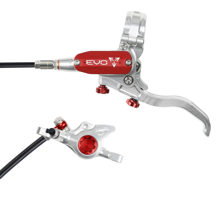Hope EVO X2 Mountain Bike Disc Brake Silver/Red Left