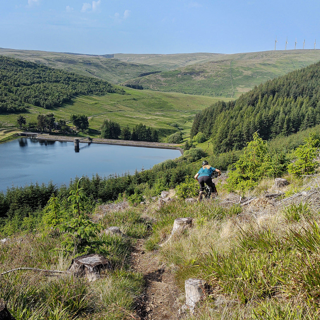 Mountain Biker at Glen Sherrup in Scotland