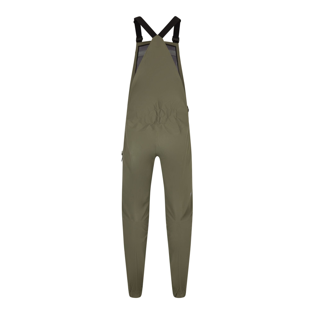 DTE 3-Layer Waterproof Bib Trousers Midnight Green Back