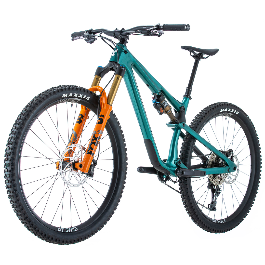 Nukeproof Reactor 290 Factory Petrol Green Mountainbike Front Non Drive Side