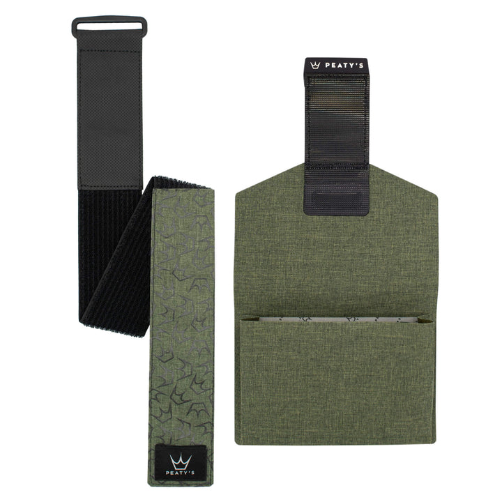 Peaty's Holdfast Trail Tool Wrap Moss Green Open