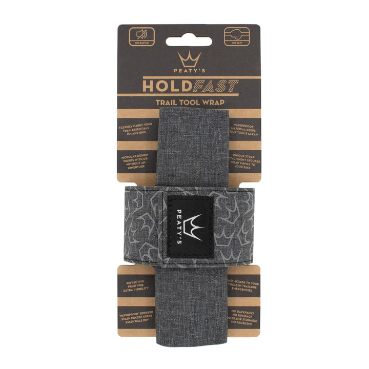 Peaty's Holdfast Trail Tool Wrap Slate Grey Packaged