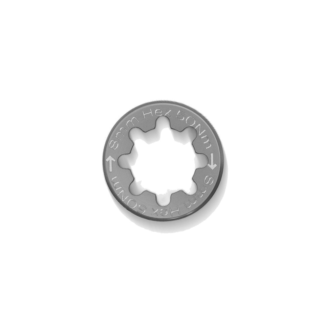 PINND eBike Cranks Captive Nut Silver