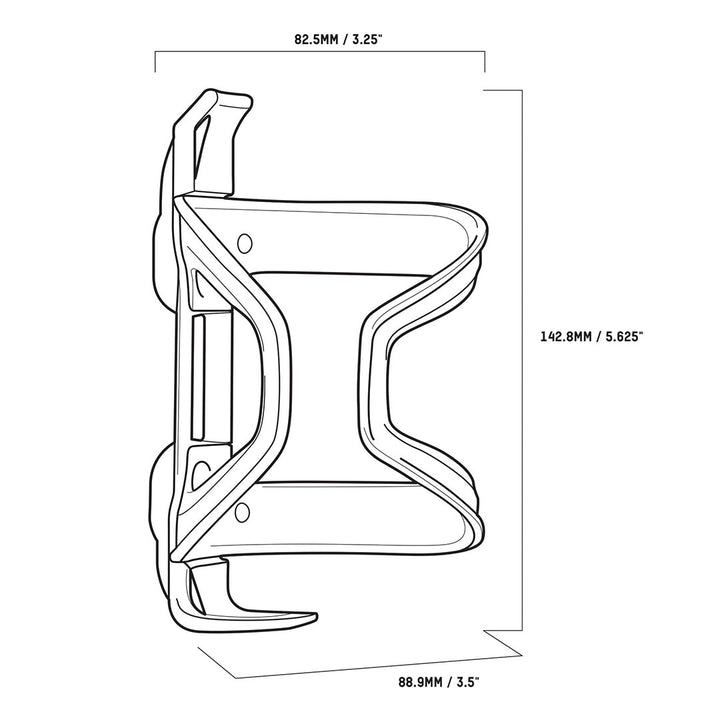 Blackburn Wayside Side Entry Bottle Cage Dimensions