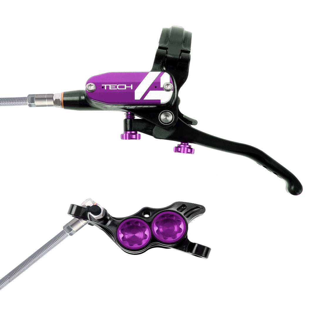Hope Tech 4 Black Purple T4 E4 Braided Disc Brake