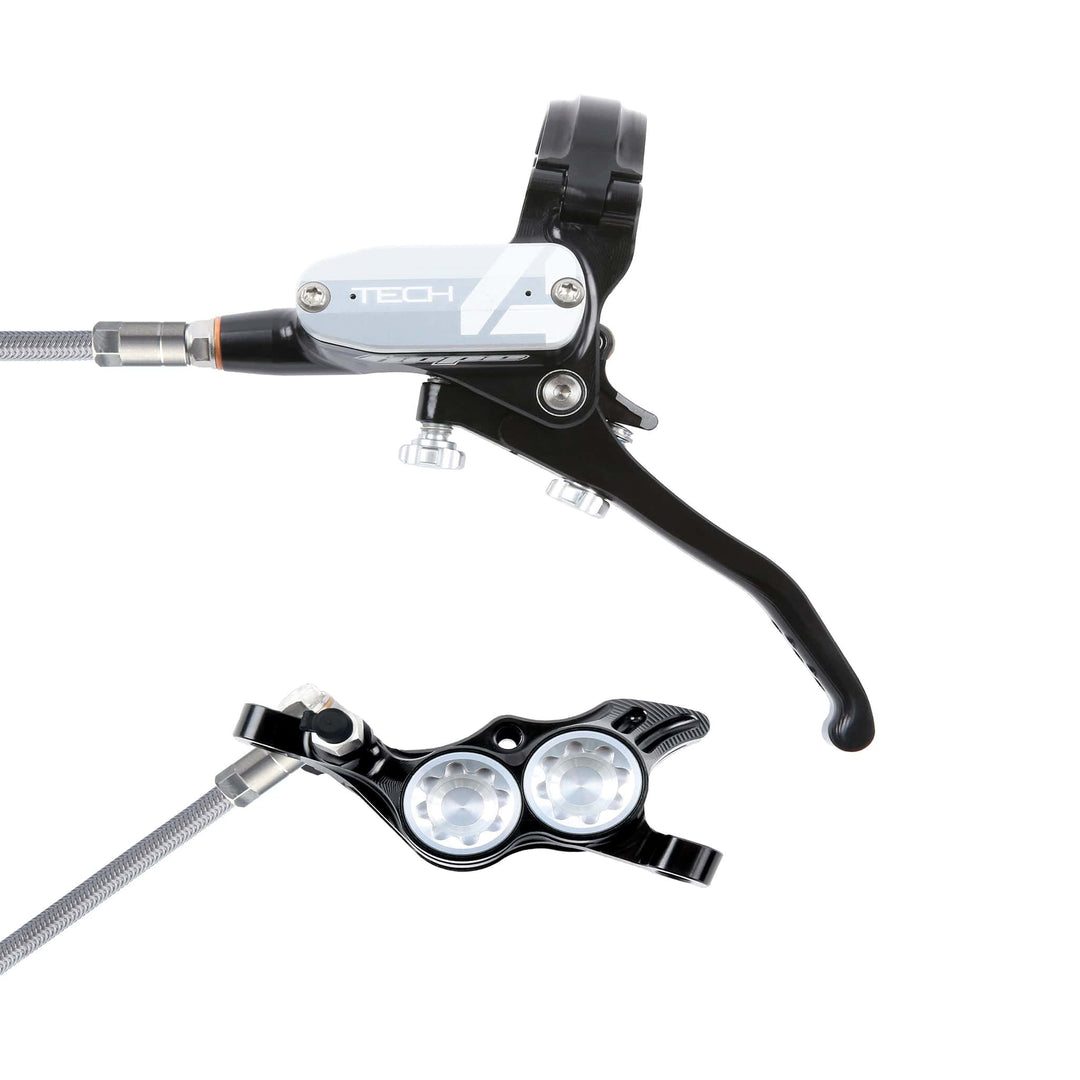 Hope Tech 4 Black Silver T4 E4 Braided Disc Brake