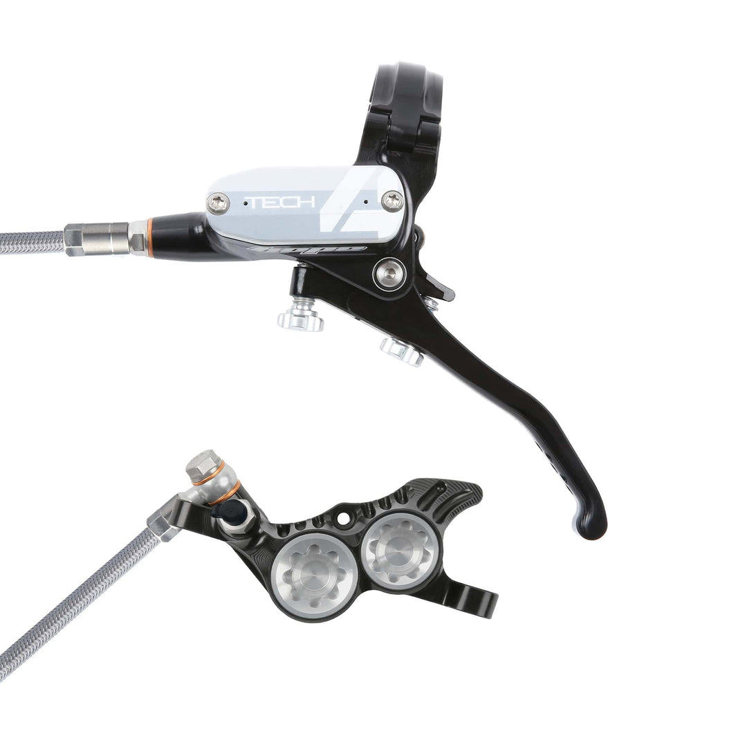 Hope Tech 4 Black Silver T4 V4 Braided Disc Brake