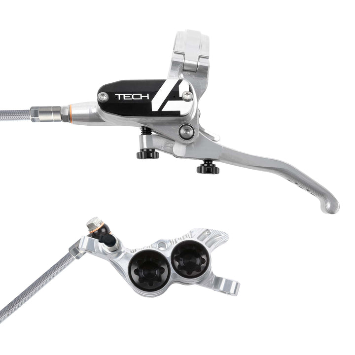 Hope Tech 4 Silver Black T4 V4 Braided Disc Brake