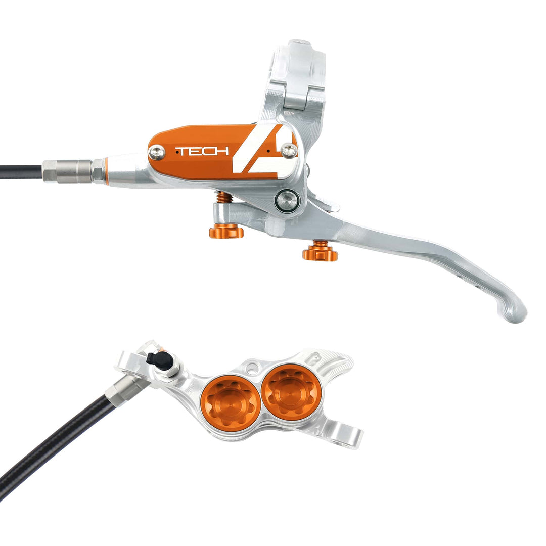 Hope Tech 4 Silver Orange T4 E4 Disc Brake
