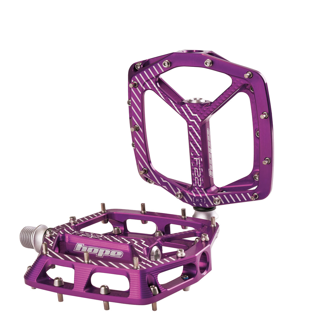 Hope F22 Flat Pedals Purple Pair