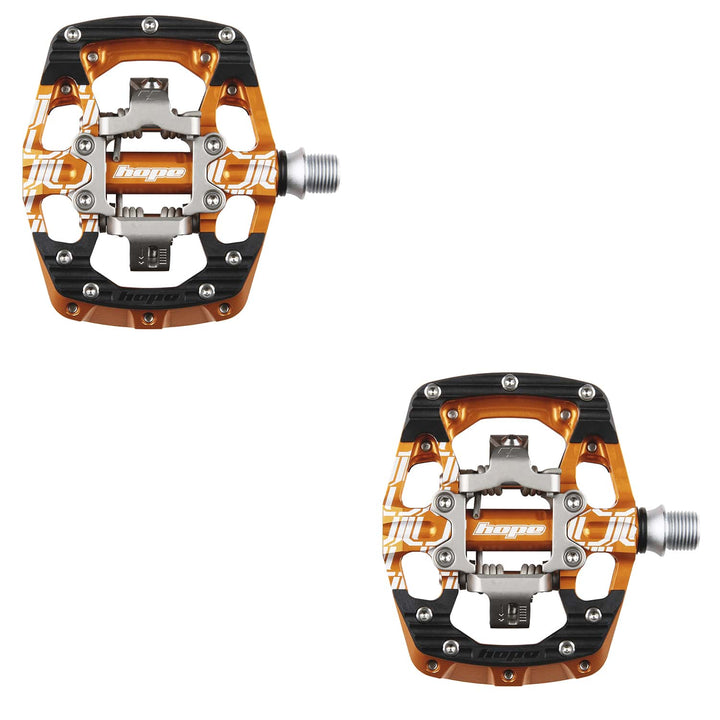 Hope Tech Union Gravity SPD Pedals Orange