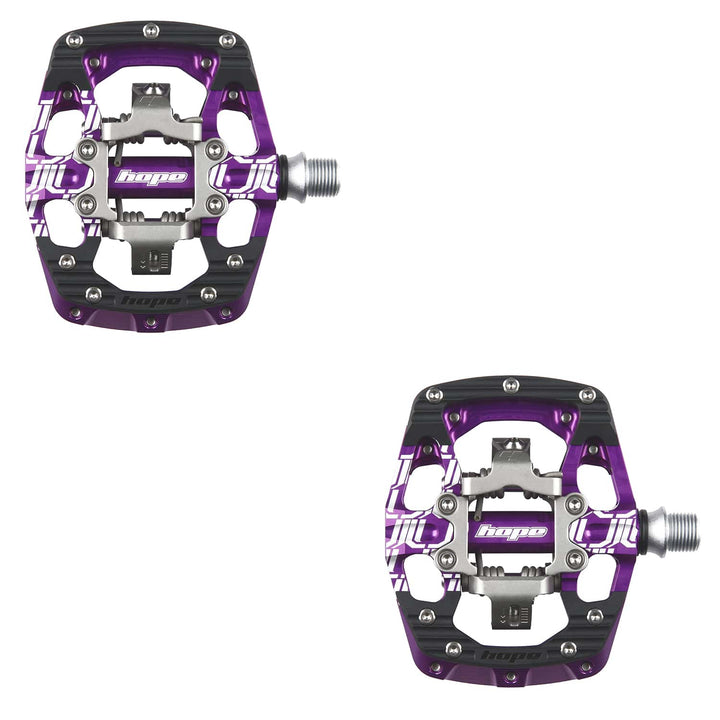 Hope Tech Union Gravity SPD Pedals Purple