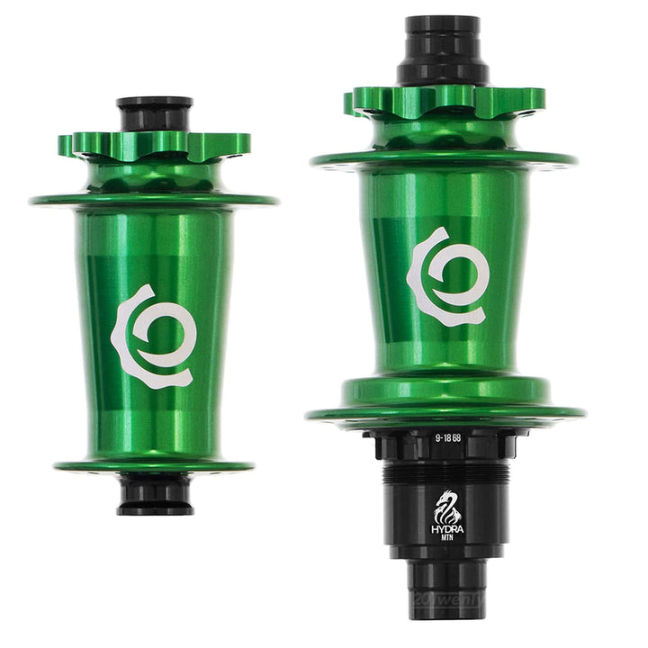 Industry Nine Hydra Hubs (Pair) Green I9 Logo Side