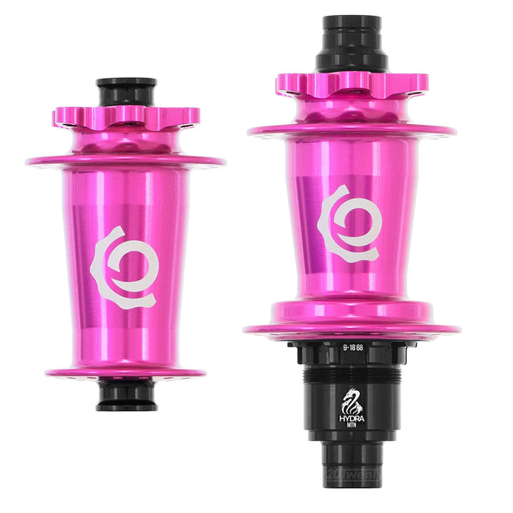 Industry Nine Hydra Hubs (Pair) Pink I9 Logo Side