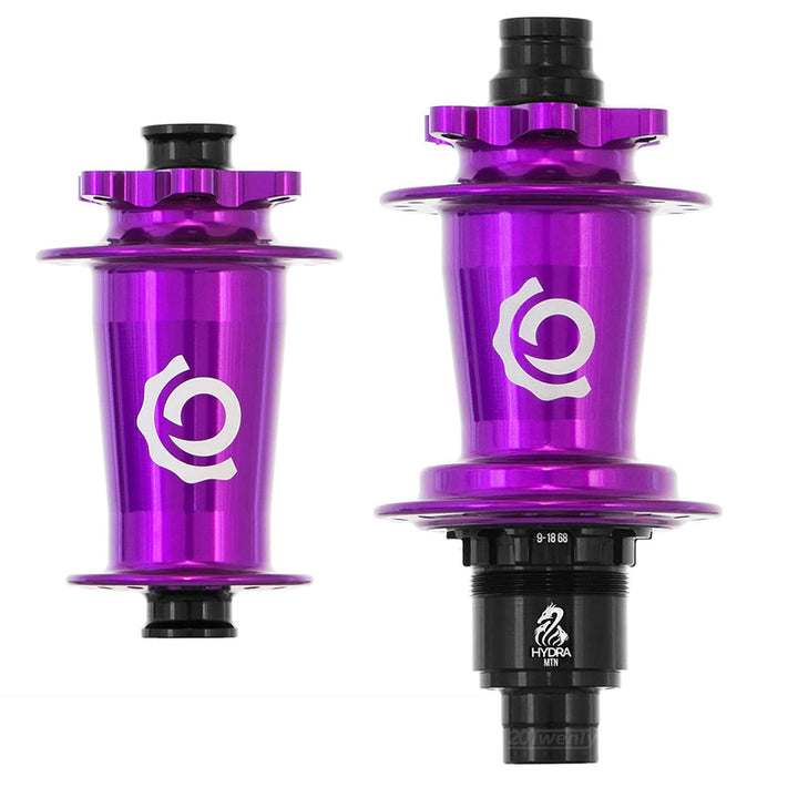 Industry Nine Hydra Hubs (Pair) Purple I9 Logo Side