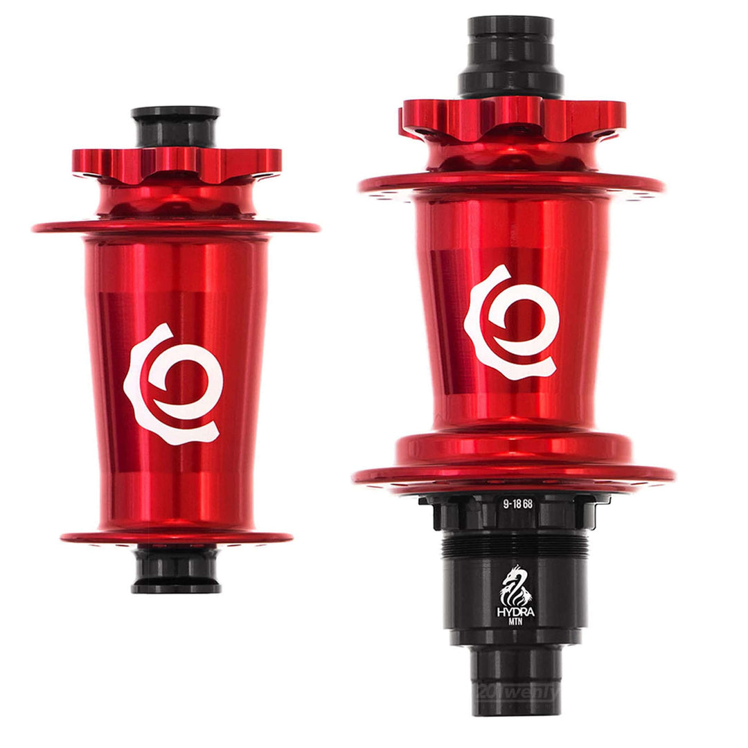 Industry Nine Hydra Hubs (Pair) Red I9 Logo Side