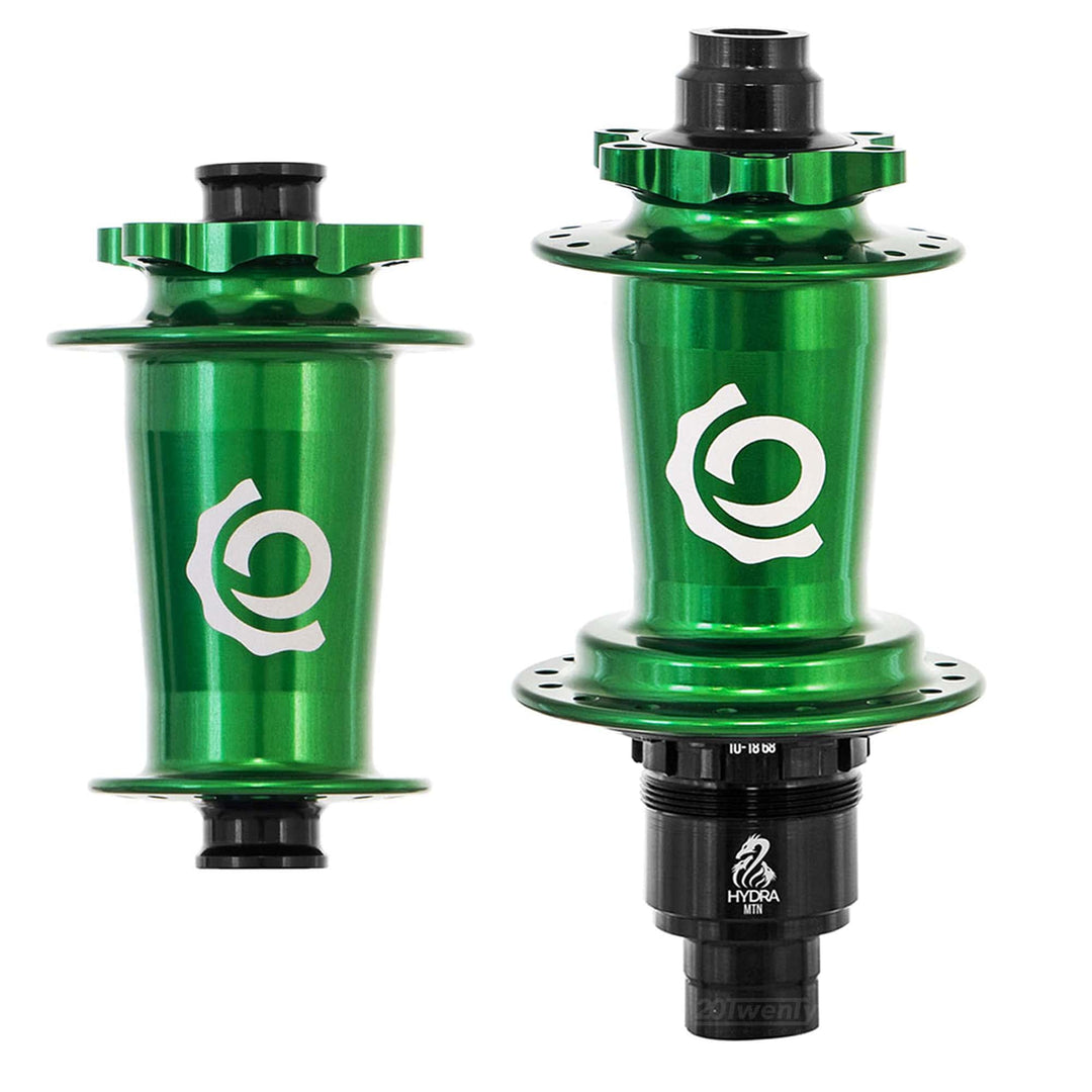 Industry 9 Hydra Classic Boost/SuperBoost 6 Bolt Hubs Green Pair
