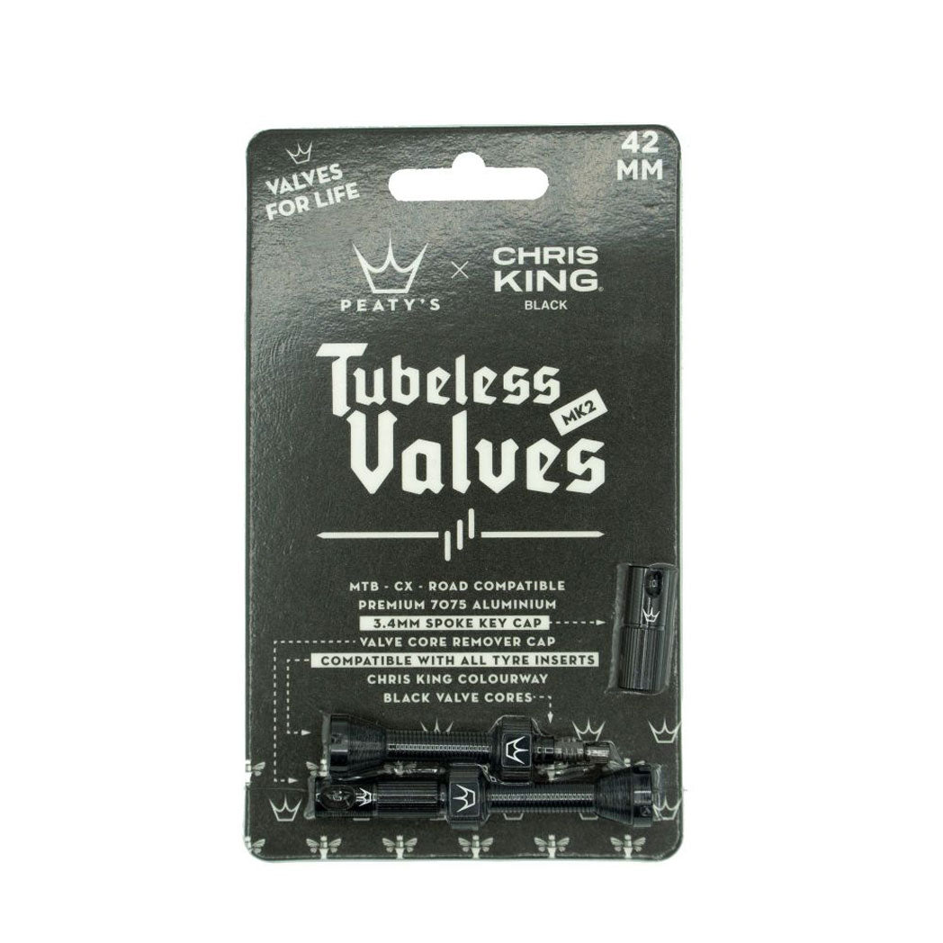 Peaty's x Chris King Tubeless Tyre Valves Packaging