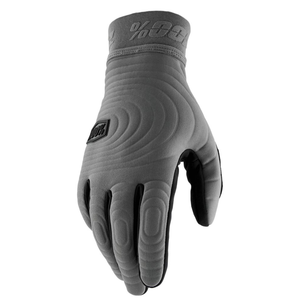 100% Brisker Extreme Cold Weather Mountain Bike Gloves Charcoal Grey