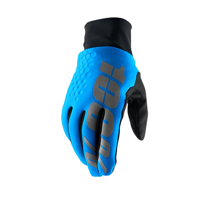 100% Brisker Waterproof Winter Mountainbike Gloves Blue