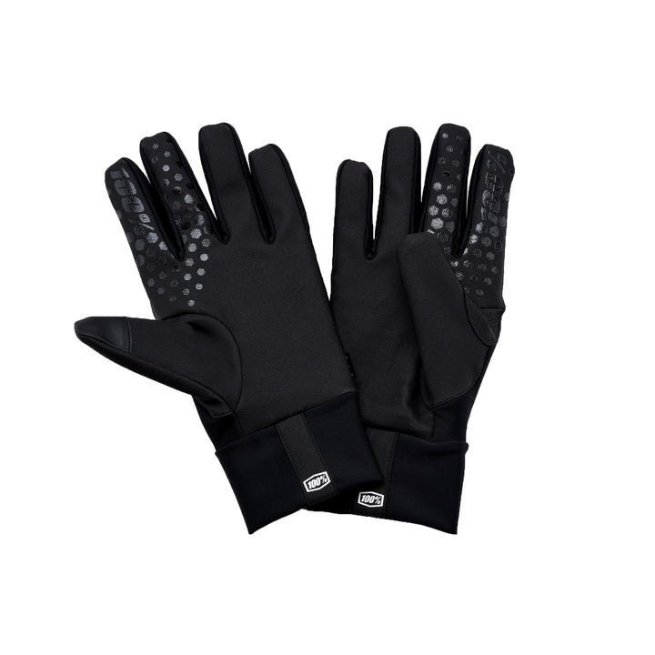 100% Brisker Waterproof Winter Mountainbike Gloves Black Palm