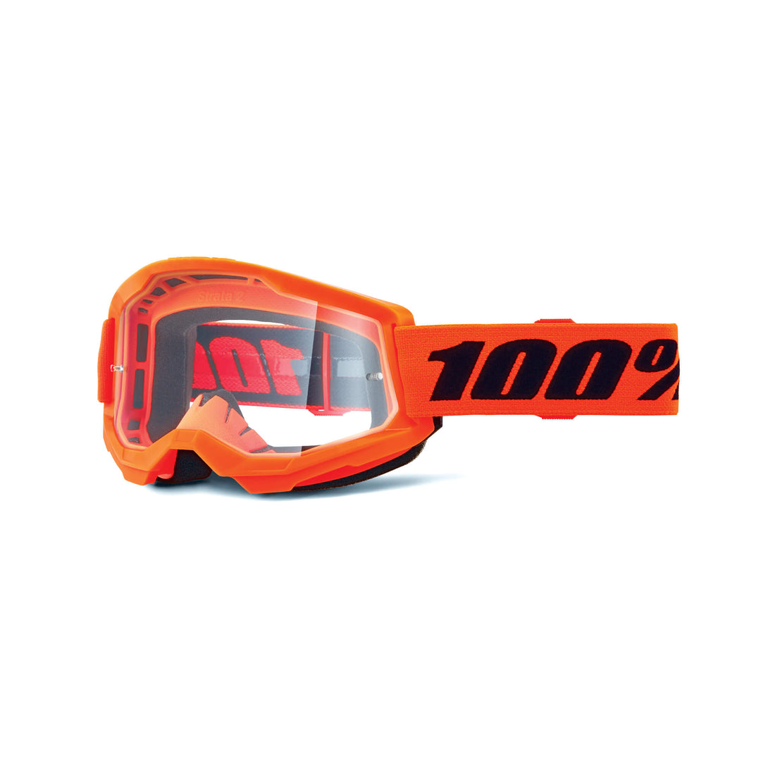 100% Strata 2 Goggles Neon Orange