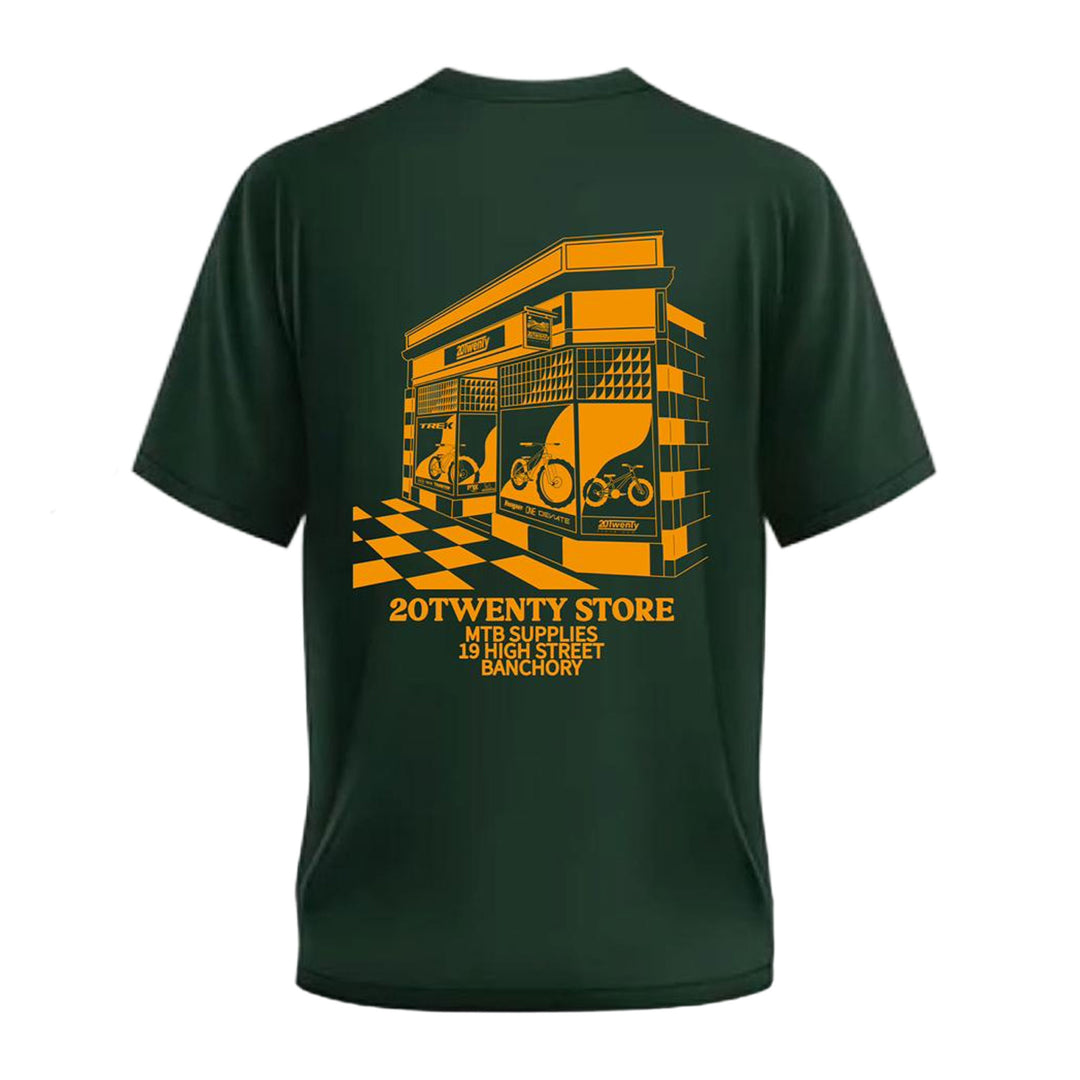 MTB Supplies Banchory Shop T-Shirt Forest Green/Orange