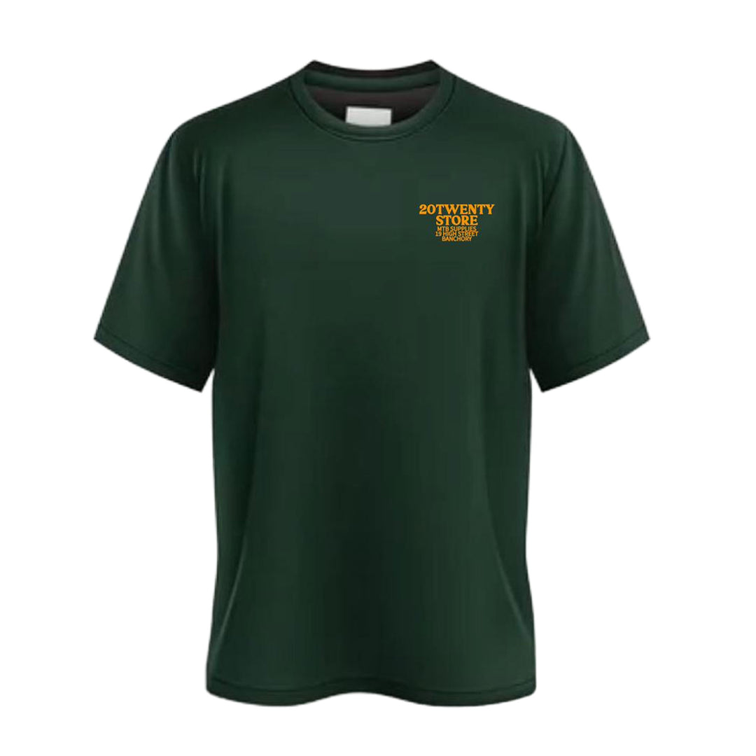 MTB Supplies Banchory Shop T-Shirt Forest Green/Orange