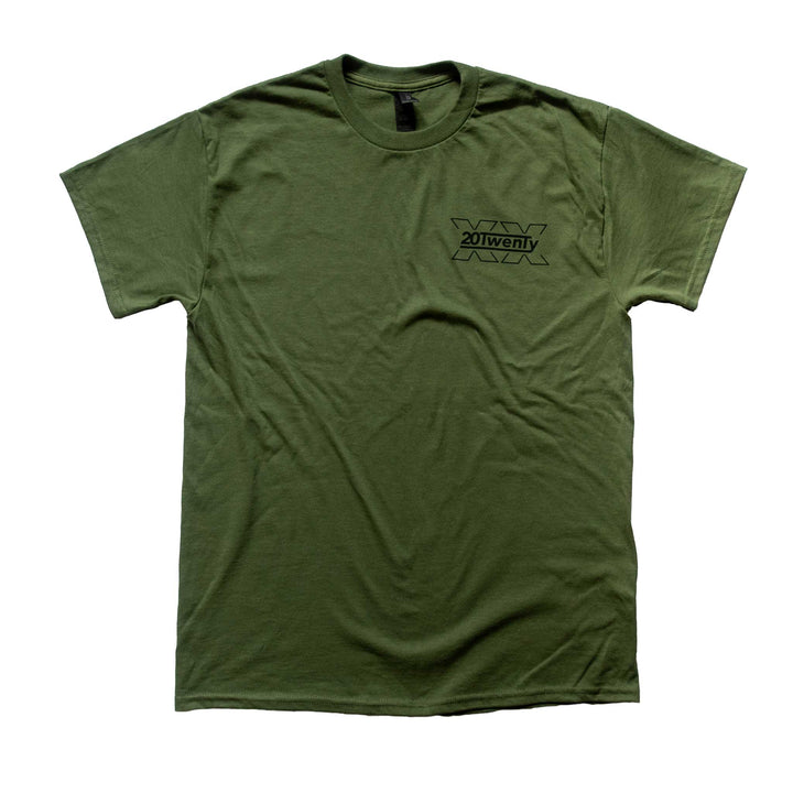 Army Green 20Twenty Project XX T-Shirt - Front