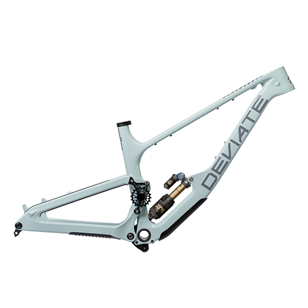 Deviate Highlander 2 High Pivot Mountain Bike Frame with Fox X2 Shock in Iona Green