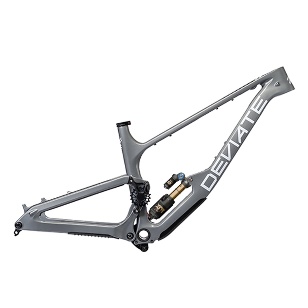 Deviate Highlander 2 High Pivot Mountain Bike Frame with Fox X2 Shock in Storr Grey