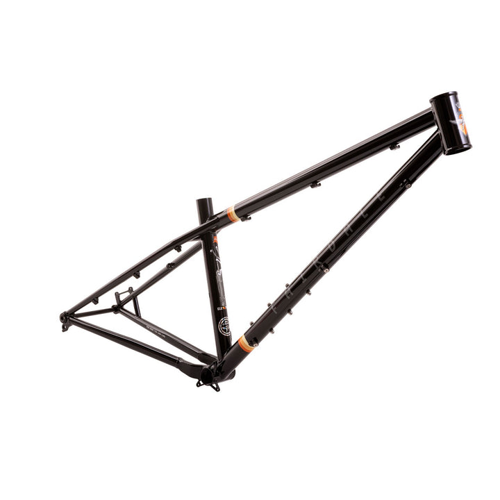 Fairdale Elevator Gloss Black Hardtail Mountain Bike Frame Angled View