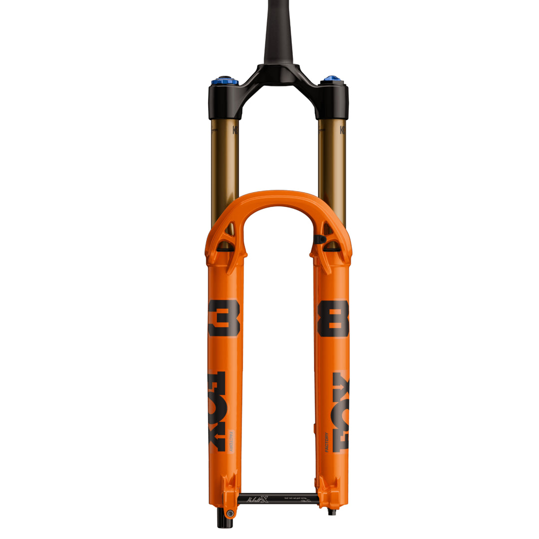 Fox 38 Factory Mountain Bike Fork My27 Orange Front View