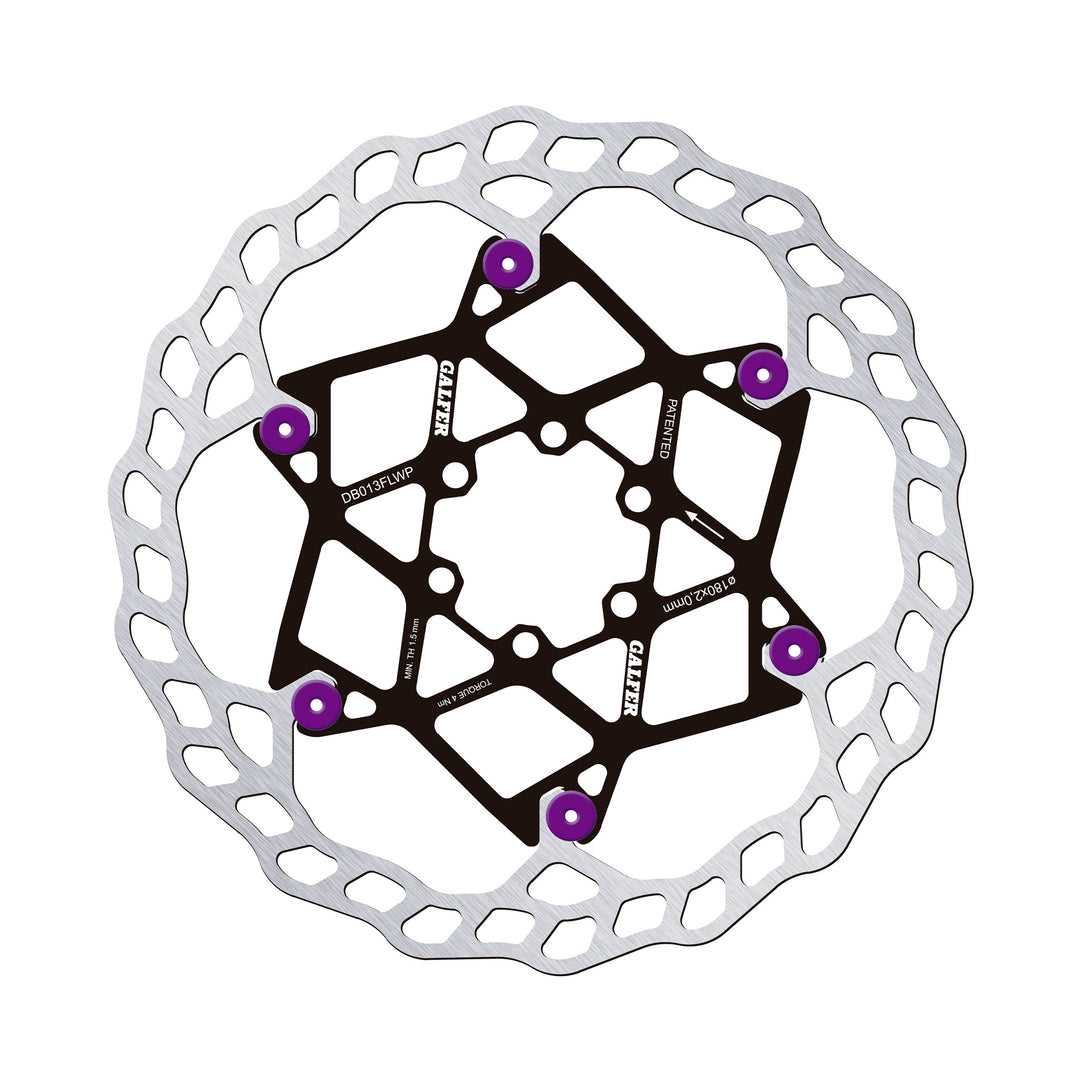 Galfer Floating Brake Disc Rotor 180mm Purple