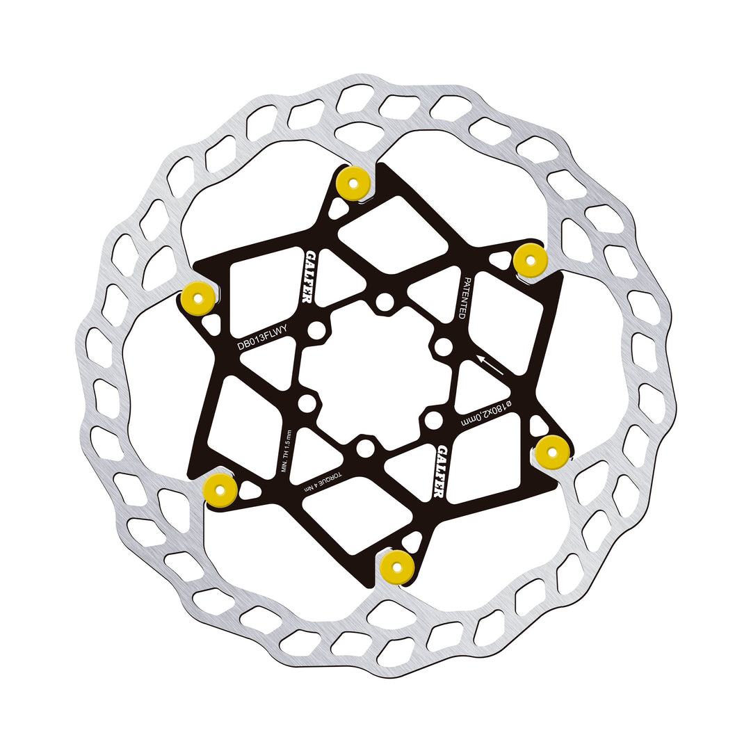 Galfer Floating Brake Disc Rotor 180mm Yellow