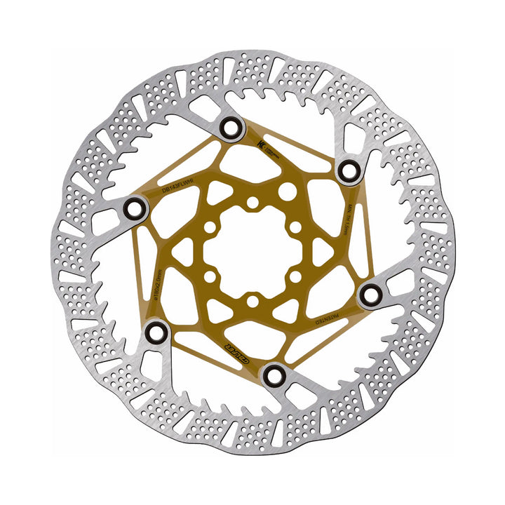 Galfer Shark Evo 6 Bolt Mountain Bike Brake Disc Rotor Kashima Gold 180mm