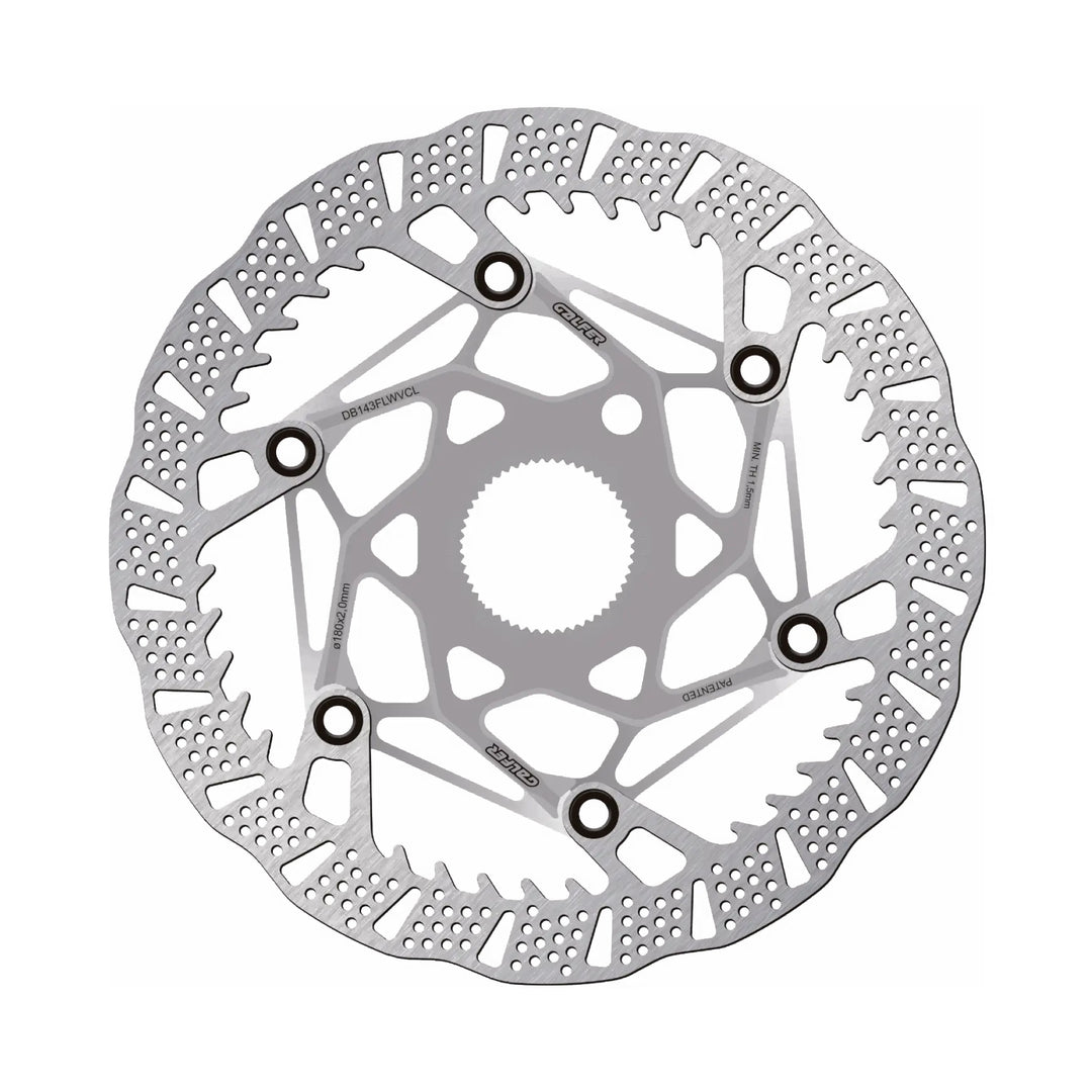 Galfer Wave Evo Centrel Lock Brake Disc 180mm Raw Silver