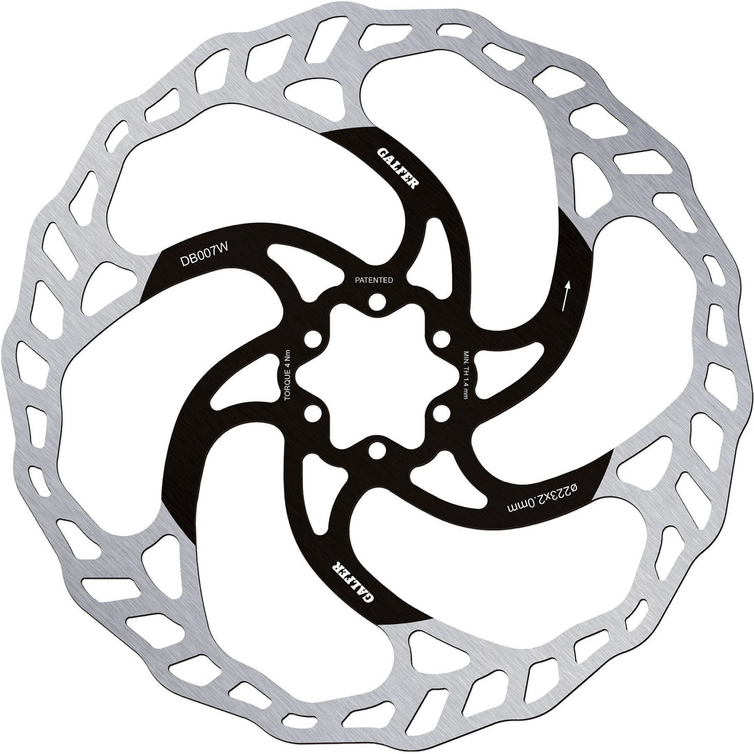 Galfer Wave Brake Disc Rotor 203mm 6 Bolt